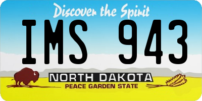 ND license plate IMS943