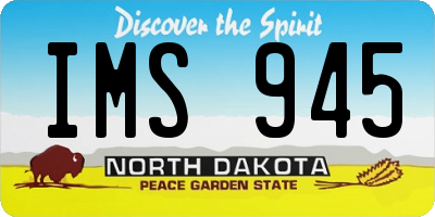 ND license plate IMS945