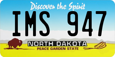 ND license plate IMS947