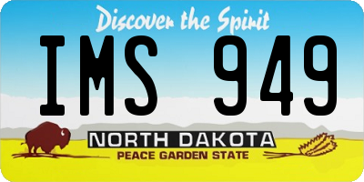 ND license plate IMS949