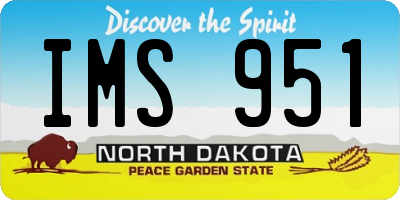 ND license plate IMS951