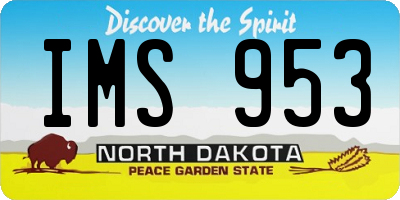 ND license plate IMS953