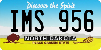 ND license plate IMS956