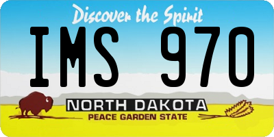 ND license plate IMS970