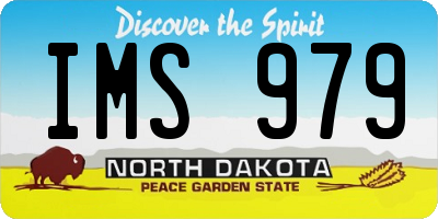 ND license plate IMS979