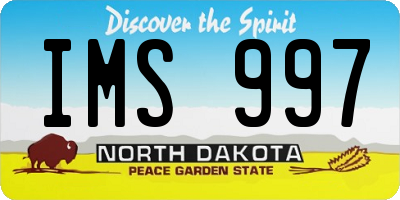 ND license plate IMS997