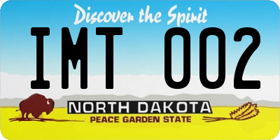 ND license plate IMT002