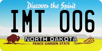 ND license plate IMT006