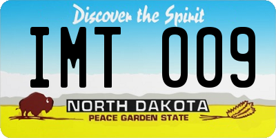 ND license plate IMT009
