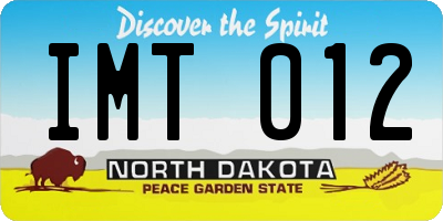 ND license plate IMT012