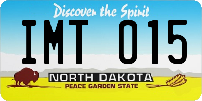 ND license plate IMT015
