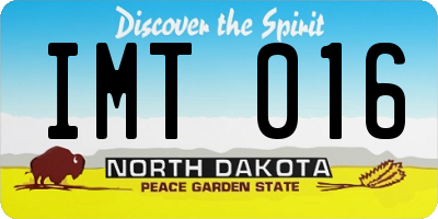 ND license plate IMT016
