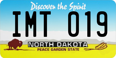 ND license plate IMT019