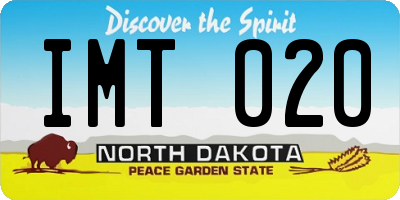 ND license plate IMT020