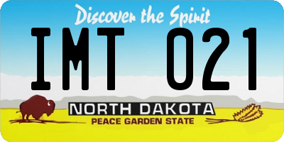 ND license plate IMT021