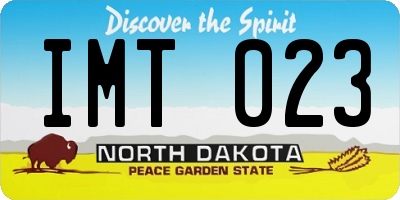 ND license plate IMT023