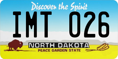 ND license plate IMT026