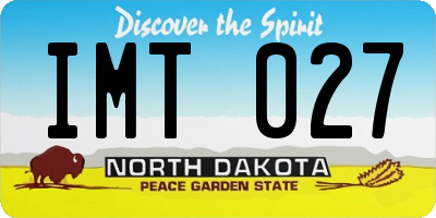 ND license plate IMT027