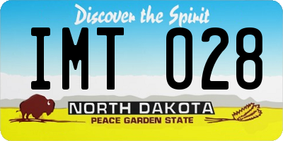 ND license plate IMT028