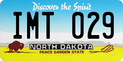 ND license plate IMT029