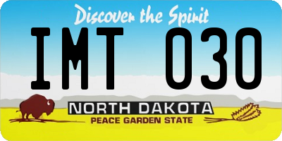 ND license plate IMT030