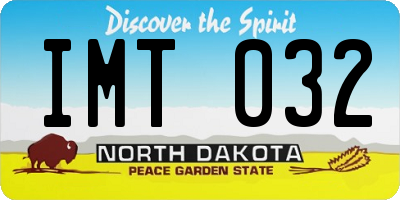 ND license plate IMT032