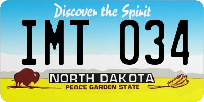 ND license plate IMT034