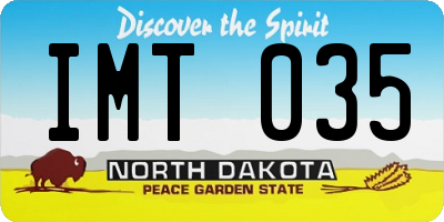 ND license plate IMT035