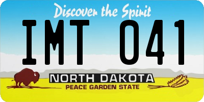 ND license plate IMT041