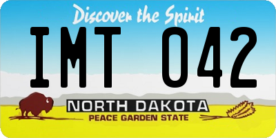 ND license plate IMT042