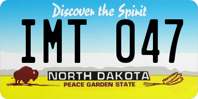 ND license plate IMT047