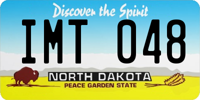 ND license plate IMT048