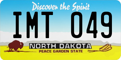 ND license plate IMT049