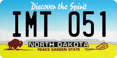 ND license plate IMT051