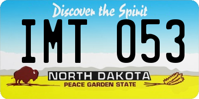 ND license plate IMT053
