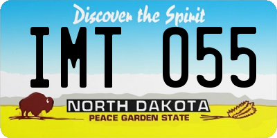 ND license plate IMT055