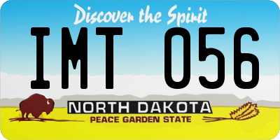 ND license plate IMT056