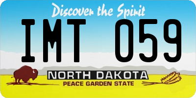 ND license plate IMT059