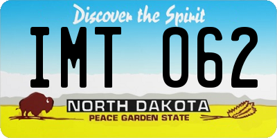 ND license plate IMT062