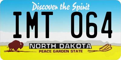 ND license plate IMT064
