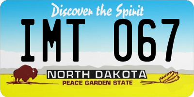 ND license plate IMT067