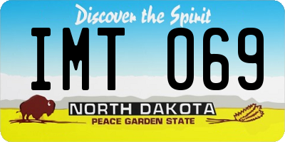 ND license plate IMT069