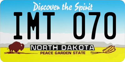 ND license plate IMT070