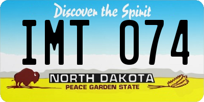 ND license plate IMT074