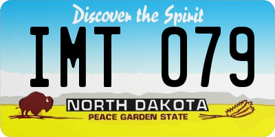 ND license plate IMT079