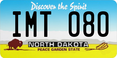 ND license plate IMT080