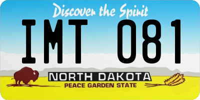 ND license plate IMT081