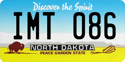 ND license plate IMT086