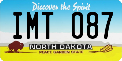ND license plate IMT087