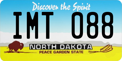 ND license plate IMT088